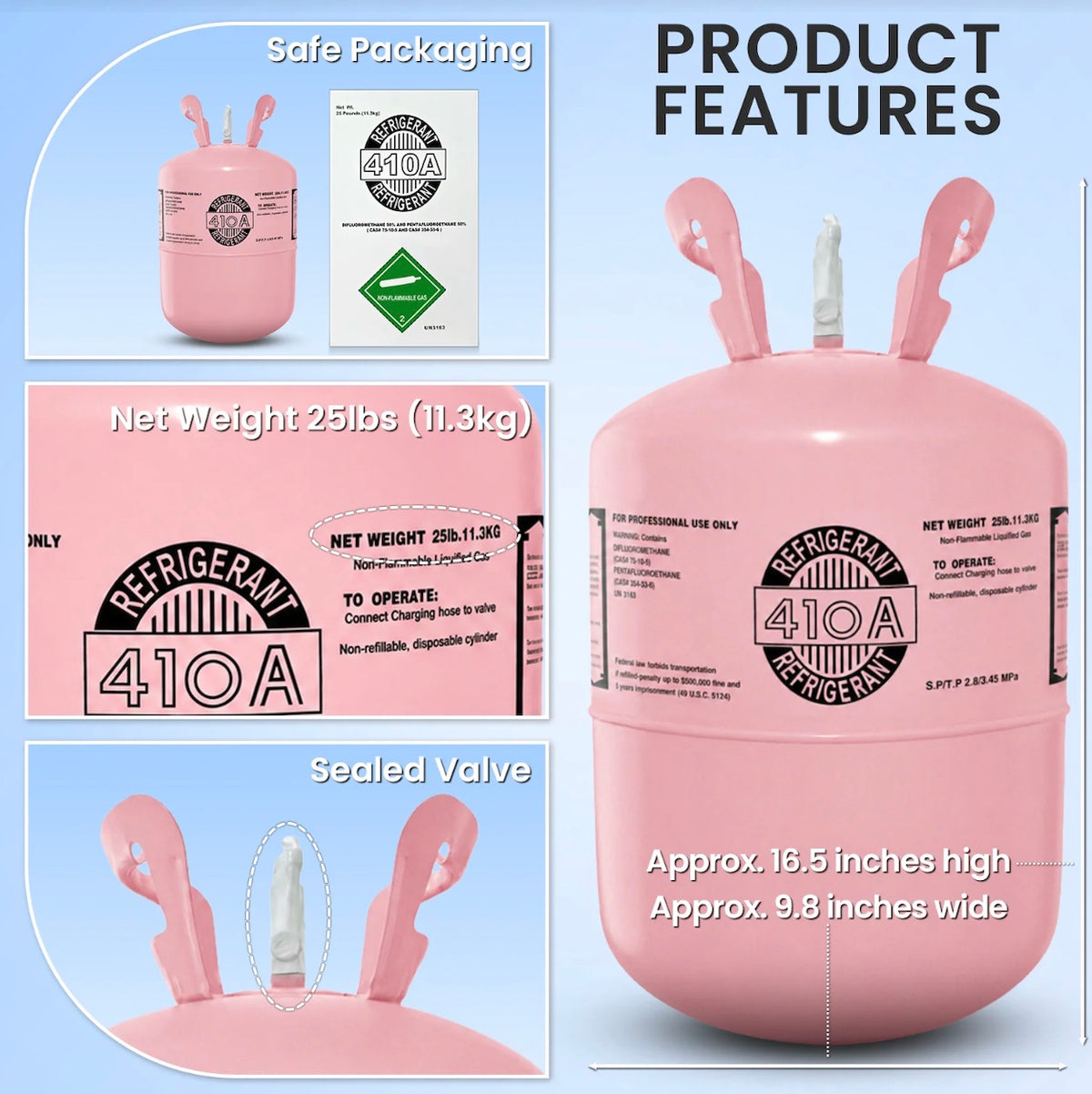 Professional service application for R410A refrigerant