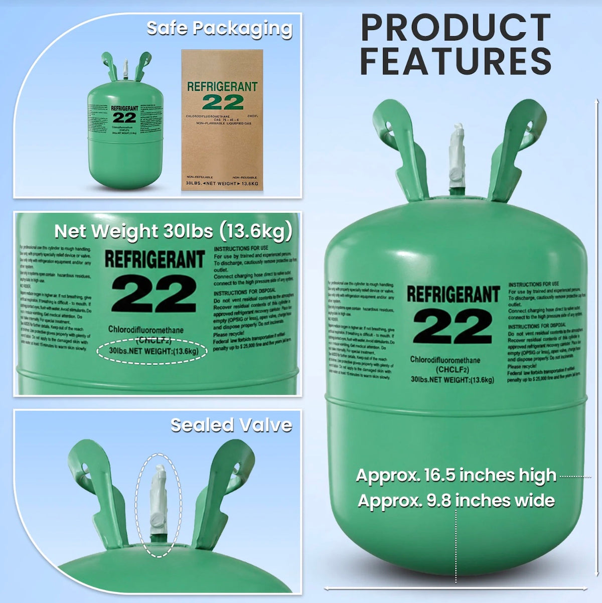 Professional service application for R22 refrigerant