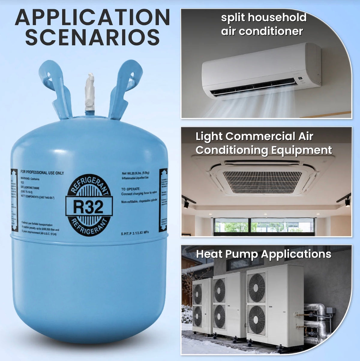 R32 refrigerant cylinder